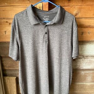 Apt. 9 Gray Polo Shirt Classic Casual Design